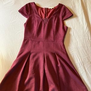 Maroon Lace Detail Dress